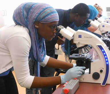 Students at the Albany College of Pharmacy during CollegeQuest 2012.